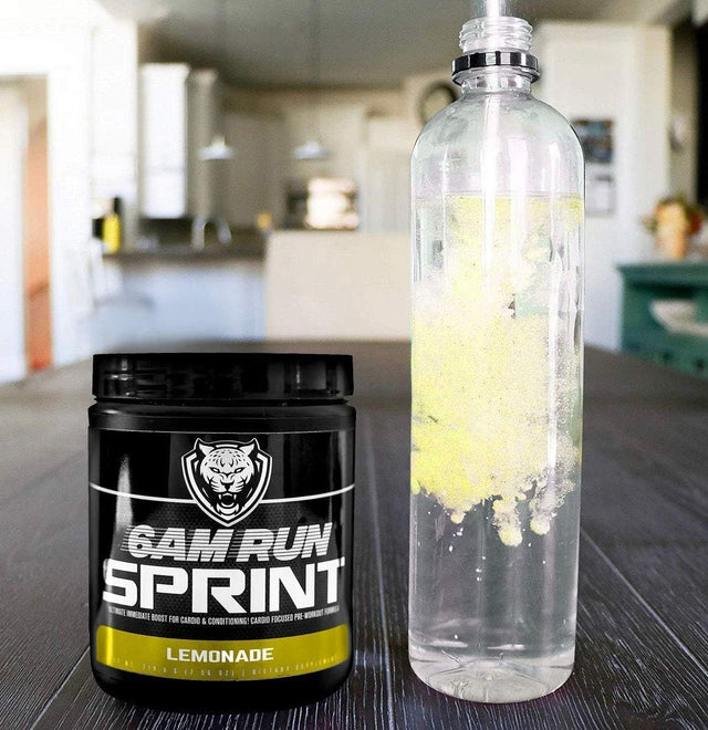 6AM Run Sprint - Pre Workout Powder for Instant Energy Boost for Cardio and Focus - No Jitters, High Energy Conditioning Formula - All Natural, Keto, Vegan (Lemonade, Full Bottle)