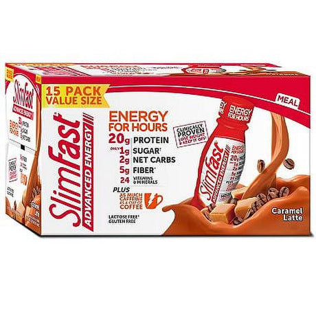 Slimfast Advanced Energy Caramel Latte Ready to Drink (15 Ct.)