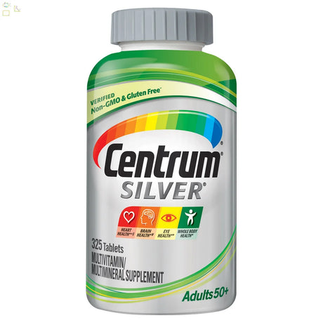 Centrum Silver Adults 50+ Multivitamin, 325 Tablets | Now Higher Levels of Vitamin D3