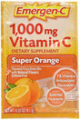 5 Pack Emergen-C Pink 1000 Mg Vitamin C Supplement Super Orange 30 Packets Each