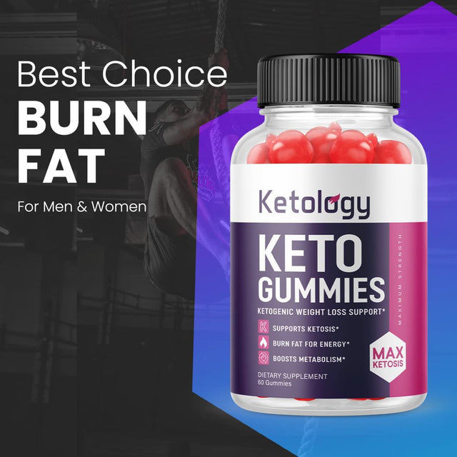 (1 Pack) Ketology Keto ACV Gummies - Supplement for Weight Loss - Energy & Focus Boosting Dietary Supplements for Weight Management & Metabolism - Fat Burn - 60 Gummies