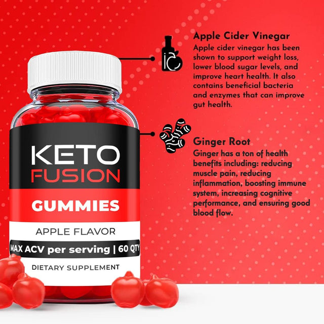 (3 Pack) Keto Fusion Keto ACV Gummies - Supplement for Weight Loss - Energy & Focus Boosting Dietary Supplements for Weight Management & Metabolism - Fat Burn - 180 Gummies