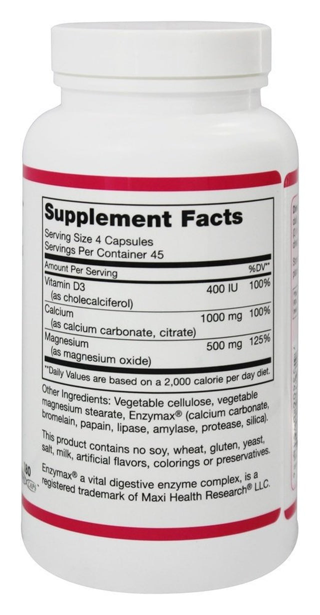 Maxi-Health Research Kosher Vitamins - Maxi Cal Calcium Magnesium Complex with Vitamin D3 - 180 Capsules