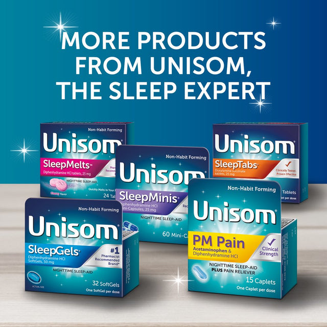 Unisom Sleepgels Softgels (60 Ct), Sleep-Aid, Diphenhydramine HCI