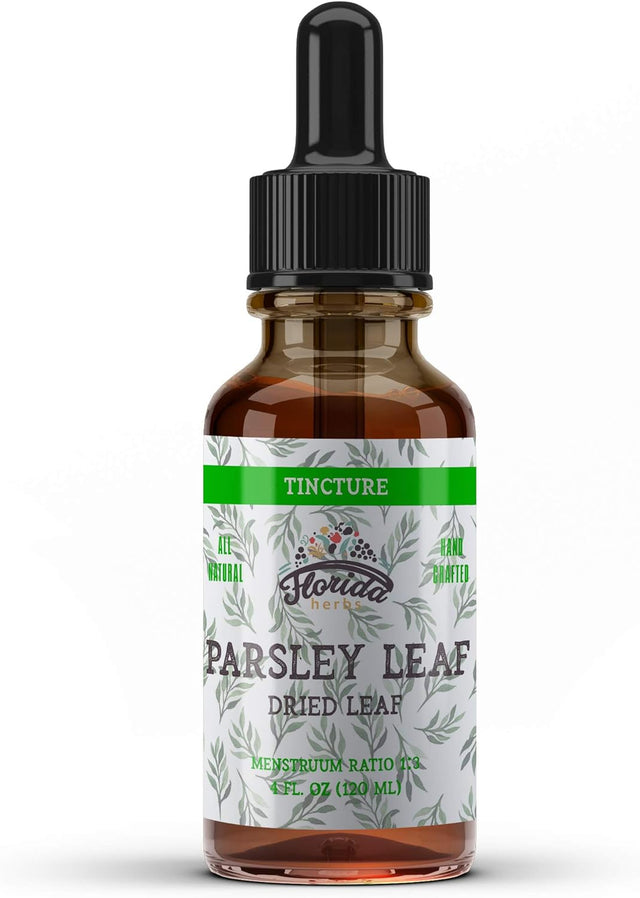 Parsley Leaf Tincture Alcohol-Free Extract, Organic Parsley (Petroselinum Crispum) Dried Leaf, for Bladder, Kidneys, Liver, Thyroid & Detox, Non-Gmo in Cold-Pressed Organic Vegetable Glycerin 4 Oz