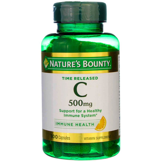 Nature'S Bounty Vitamin C 500 Mg Capsules Time Released 100 Capsules (Pack of 2)