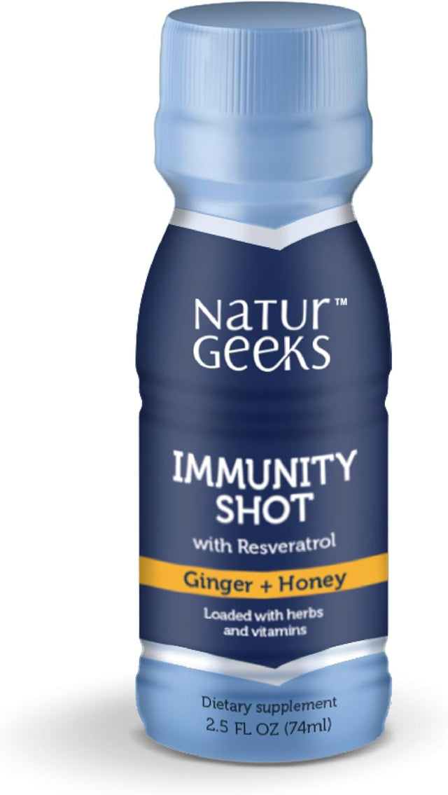 Immunity Support Shots with Ginger | Vitamins C, D, B6, B12 and Zinc | Liquid Immune Defense Infused with Natural Resveratrol and Spermidine | 6 Pack (2.5 Oz)