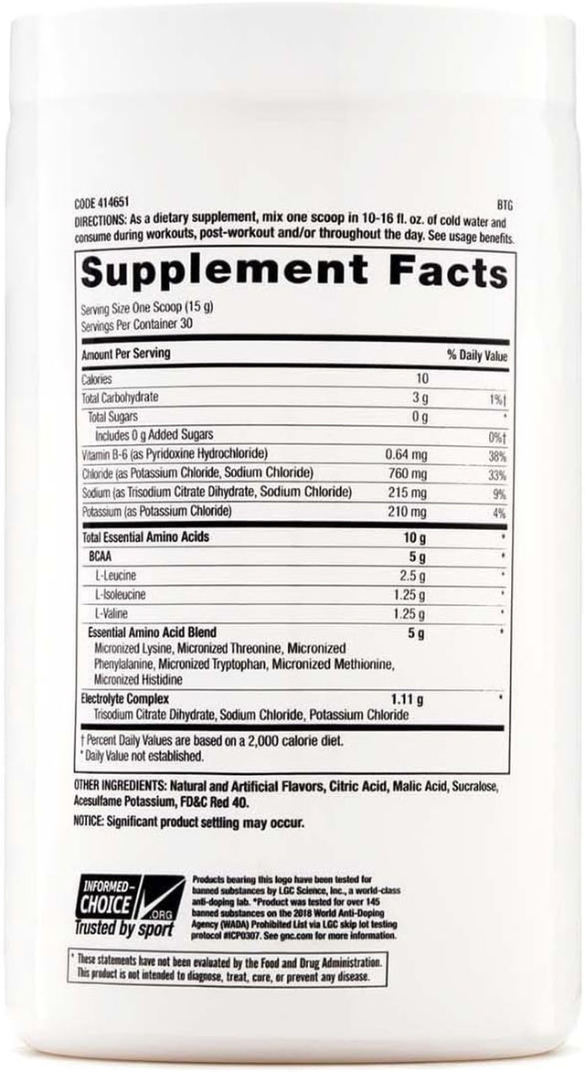 GNC Pro Performance Essential Amino Complete, Strawberry Banana, 15.87 Oz., Supports Muscle Recovery