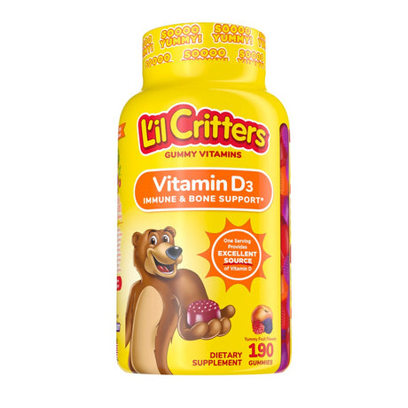 L'Il Critters Vitamin D Gummy Bears, 190 Count