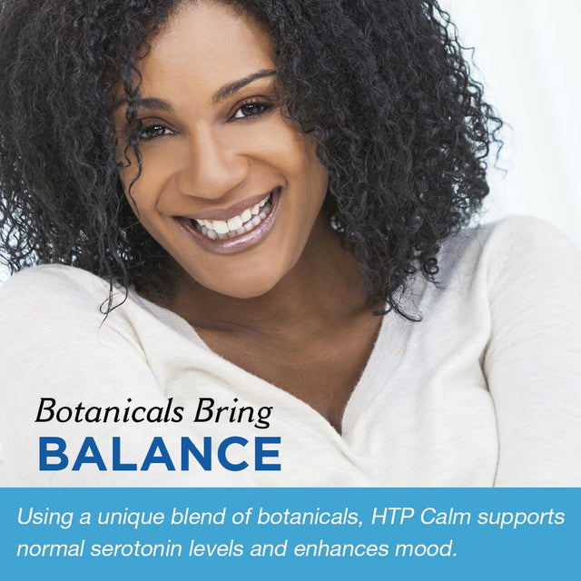 Natural Balance HTP Calm | Herbal Supplement Helps Support Mood, Relaxation & Stress | Vitamin B-6, Kava Kava & St. Johns Wort | 60 Caps