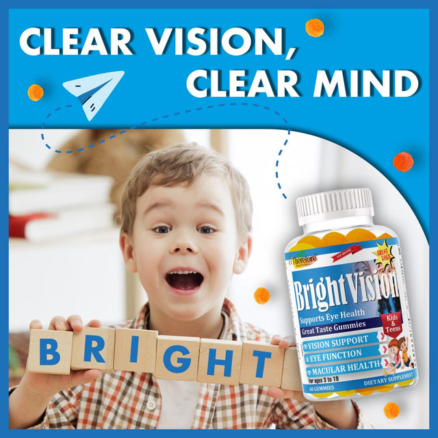 Brightvision Eye Vitamins Supplements Lutein Gummies Kids for Eye Vision Health Care Additive-Free Chewable Lutein Gummy