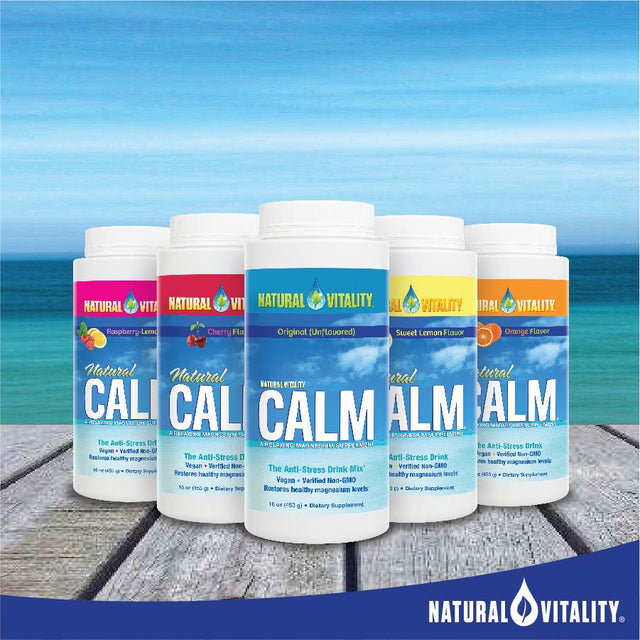 Natural Vitality Calm Anti-Stress Drink Mix, Magnesium Supplement, Unflavored, 8 Oz