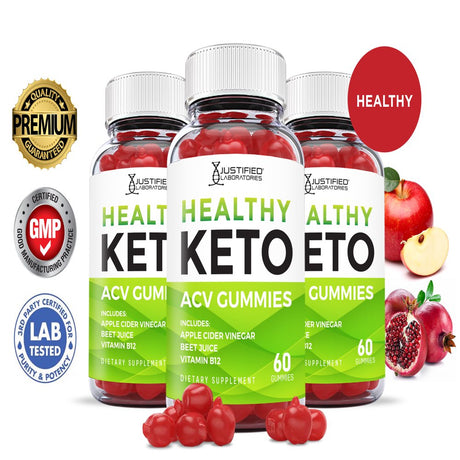 (3 Pack) Health Keto ACV Gummies 1000MG Dietary Supplement 180 Gummys