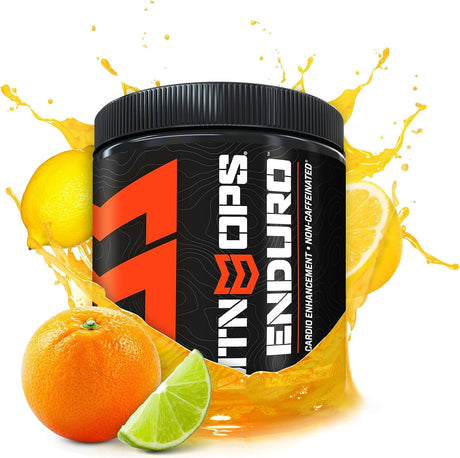 MTN OPS Enduro Nitric Oxide Supplement & Stim-Free Pre Workout - 30 Servings - with Magnesium Citrate, Beet Root Powder, Niacinamide, L Arginine & L Citrulline - Citrus Bliss Flavor