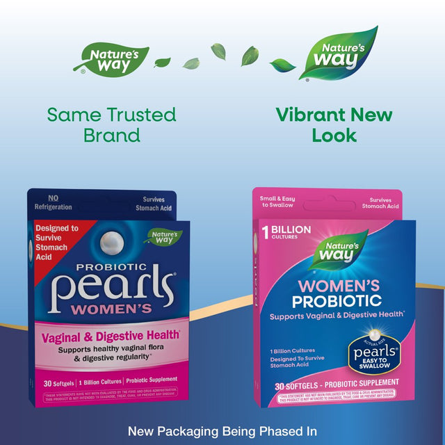 Nature'S Way Women'S Probiotic Pearls Softgels, Supports Vaginal & Digestive Health*, 30 Count