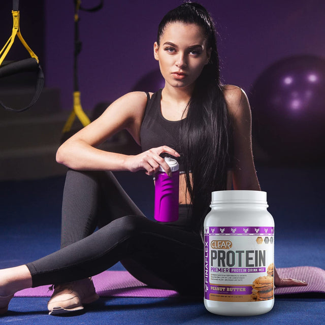 FINAFLEX Clear Protein, Peanut Butter - 2 Lb - Promotes Muscular Performance & Growth - Milkshake-Like Taste - Low Carb, Low Fat & Gluten Free - 27 Servings