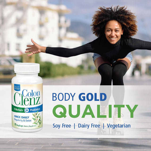 Fast-Acting Colon Clenz Body Detox Capsules, 75 Ct, by Bodygold Herbal Colon Formula