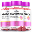 Neotonics Skin and Gut Gummies Reviews Neotonics Skin & Gut Health Neotonics Gummies Glow up Skin Supplement Neutonic Clear Skin Supplement Your Skin Gummies for Smooth Skin Probiotic Capsule (3 Pack)