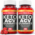 (2 Pack) ACV Pro Plan Keto ACV Gummies - Supplement for Weight Loss - Energy & Focus Boosting Dietary Supplements for Weight Management & Metabolism - Fat Burn - 120 Gummies