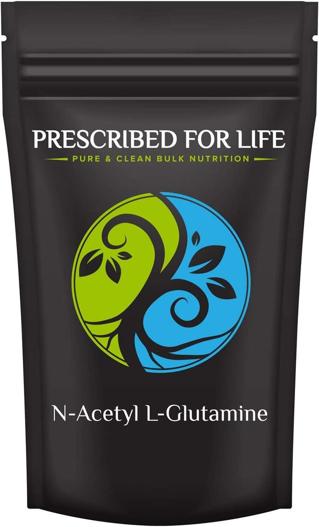 Prescribed for Life N Acetyl L Glutamine Powder | Pure L-Glutamine Amino Acids Supplement for Gut Health & Muscle Recovery | Gluten Free, Vegan, Kosher, Non GMO (4 Oz / 113 G)