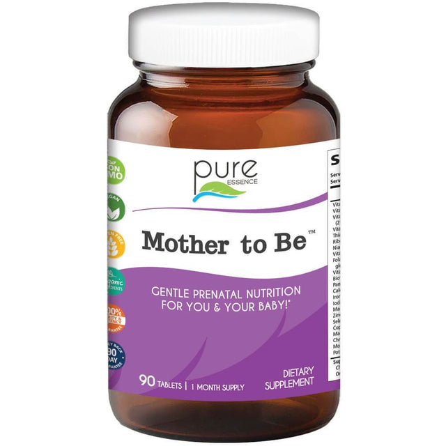 Mother to Be Prenatal Vitamins - Herbal Multivitamins with Iron and Folate by Pure Essence - 90 Tablets