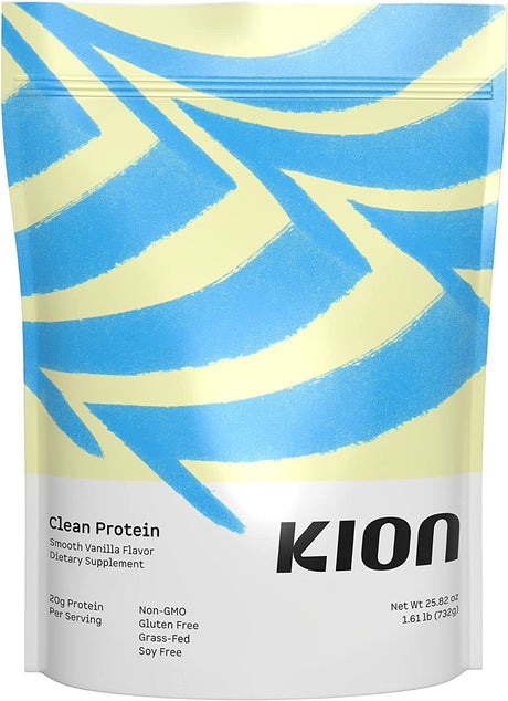 Kion Clean Protein | Grass-Fed & Pasture-Raised Whey Isolate Protein Powder | Smooth Vanilla | 30 Servings