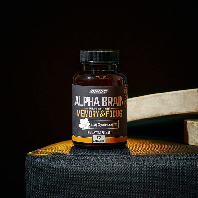 Onnit Alpha Brain Premium Nootropic Brain Supplement, 30 Count, for Men & Women - Caffeine-Free Focus Capsules for Concentration, Brain & Memory Support - Brain Booster Cat'S Claw, Bacopa, Oat Straw