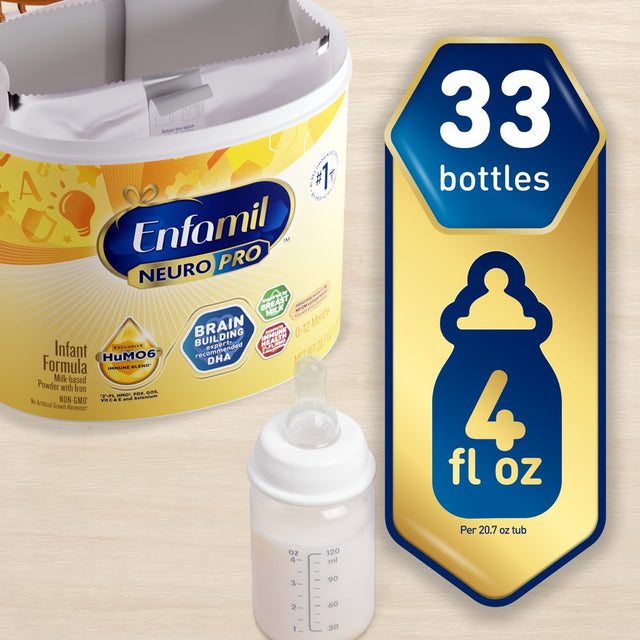 Enfamil Neuropro Baby Formula, Milk-Based Infant Nutrition, MFGM* 5-Year Benefit, Expert-Recommended Brain-Building Omega-3 DHA, Exclusive Humo6 Immune Blend, Non-Gmo, 20.7 Oz​