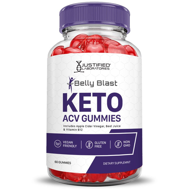 (3 Pack) Belly Blast Keto ACV Gummies 1000MG Dietary Supplement 180 Gummys