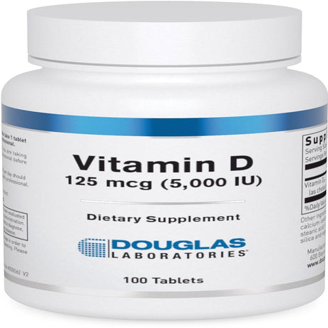 Douglas Laboratories Vitamin D (5,000 I.U.) | Vitamin D3 Supplement to Support Immune Health, Calcium Levels, and Bones* | 100 Tablets