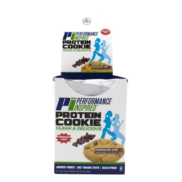 Performance Inspired Nutrition Protein Cookie - Contains: BIG 14G Isolate Proteins - 6G of Fiber - All Natural - Gluten Free - No Artificial Ingredients - Great Tasting Chocolate Chip Flavor - 12 Count