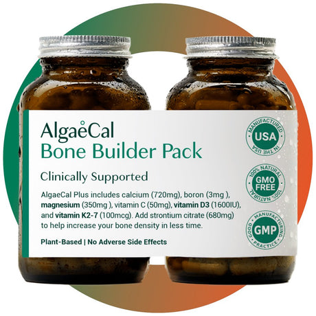 Algaecal Bone Builder Pack Calcium Supplement with Vitamin D3, K2,Strontium