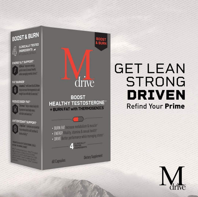 Mdrive Boost & Burn Lean, Testosterone Booster and Weight Loss Bundle for Men, 30 Day Supply