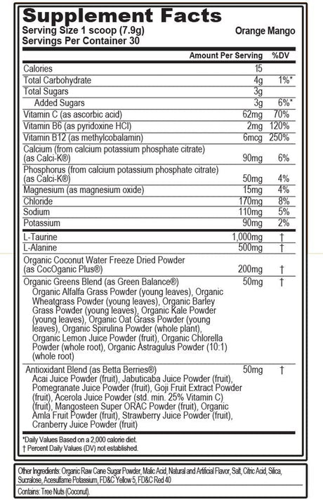 Evlution Nutrition HYDRAMINO Complete Hydration Multiplier, All 6 Electrolytes, Vitamin C & B, Fluid Boosting Aminos, Coconut Water, Endurance, Recovery, Antioxidants, 30 Serve, Orange Mango