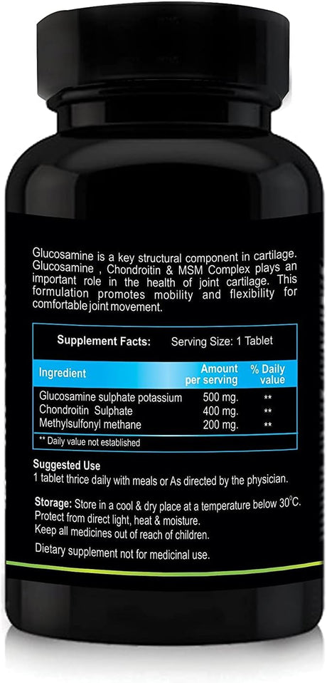 Nutriosys Glucowell Glucosamine, Chondroitin and MSM 500Mg - 90 Tablets