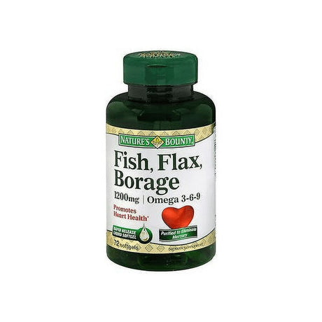 Nature'S Bounty Fish Flax Borage Omega 3-6-9 Heart Health 1200 Mg, 5-Pack