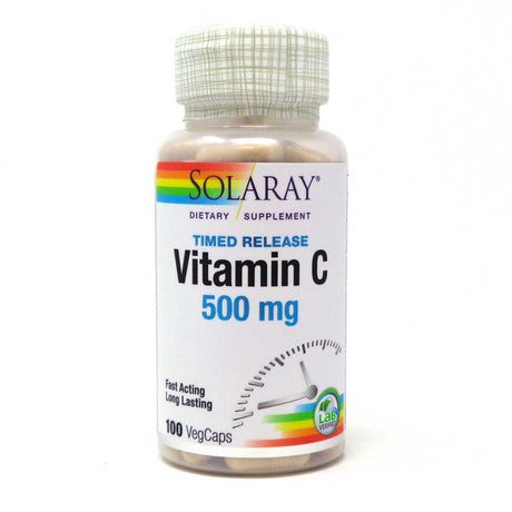 Vitamin C-500 Two Stage Timed Release 500 Mg by Solaray - 100 Capsules