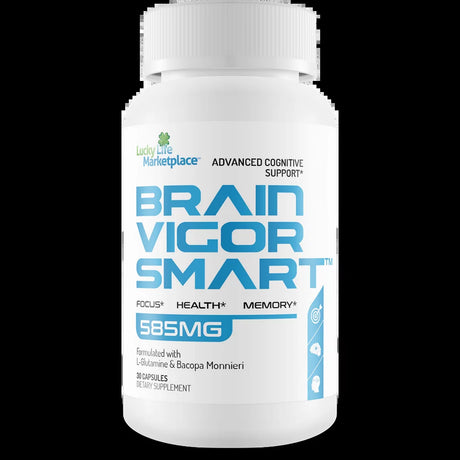 Brain Vigor Smart Brain Booster - Extra Strength Support for Focus, Health, and Memory - Improved Formula Made with 10 Premium Ingredients - Our Best Brain Vigor Smart Pills - 30 Count