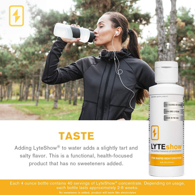 Lyteshow Electrolyte Drops for Water Sugar-Free for Hydration and Immune Support - 50 Single Servings - Keto Friendly - Zinc and Magnesium for Rapid Rehydration, Workout, Muscle Recovery and Energy