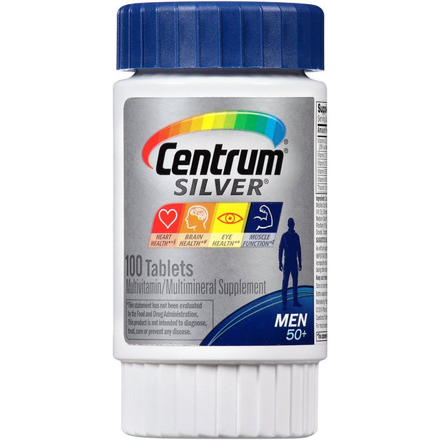 Centrum Silver for Men 50+ Multivitamin & Multimineral Supplement, 100Ct