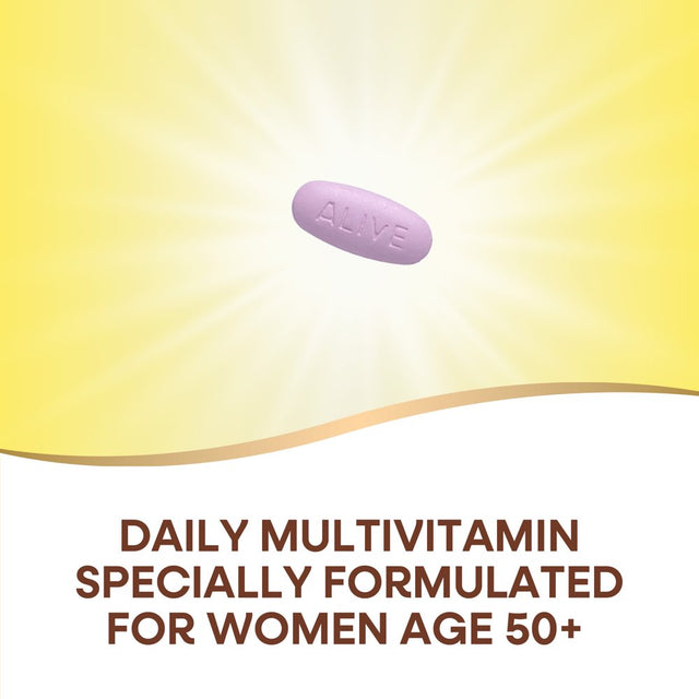 Nature'S Way Alive! Women'S 50+ Complete Daily Multivitamin Tablets, B-Vitamins, 50 Count