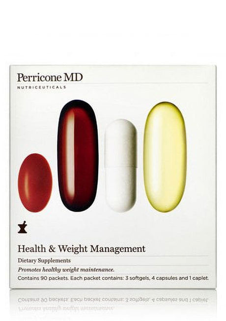 Health & Weight Management Supplement by Perricone MD for Unisex - 90 Packets 3 Softgels, 4 Capsules, 1 Caplet