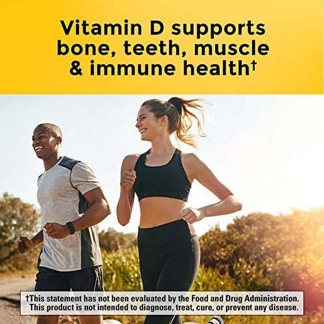 Nature Made Vitamin D3 K2 Gummies, Vitamin D3 5000 IU per Serving, Bone, Teeth, Muscle, Immune Health Support, 50 Vitamin D + K2 Gummy Vitamins, 25 Day Supply