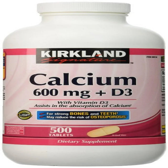 Kirkland Signature Calcium plus Vitamin D3 - 500 Tablets