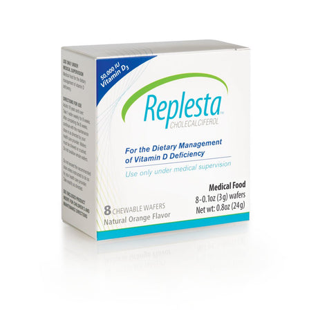 Replesta 50,000 IU Vitamin D3 Cholecalciferol, for Vitamin D Deficiency, 8 Count (Pack of 1)