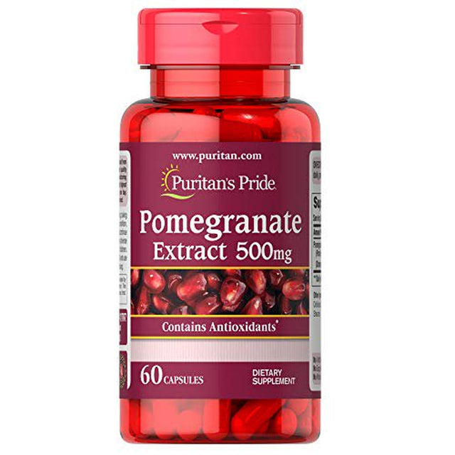 Puritan'S Pride Pomegranate Extract 500 Mg Supports Antioxidant Health, 60 Capsules, by Puritan'S Pride, 60 Count