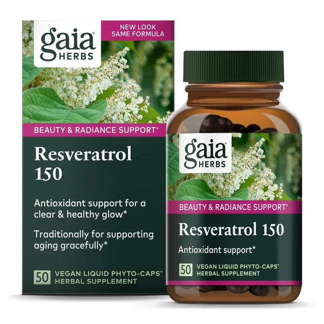 Gaia Herbs Resveratrol 150 50 Vegan Caps