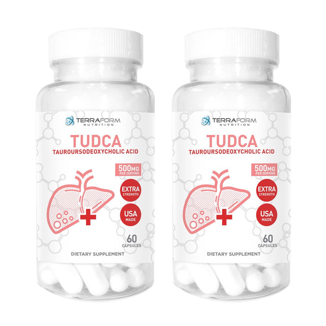 (2 Pack) TUDCA (Tauroursodeoxycholic Acid) - 500Mg - 120 Capsules - Help Supports Liver Health