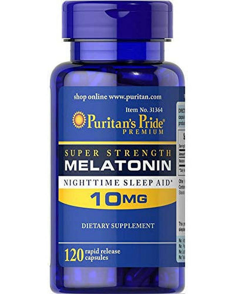 Rapid Release Melatonin 10Mg, Supports Sound Sleep, 120 Count by Puritan'S Pride