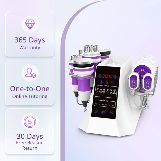 Suerbeaty 6In1 40K Cavitation Body Massager Multipolar Cold Hammer Photon Bio Machine